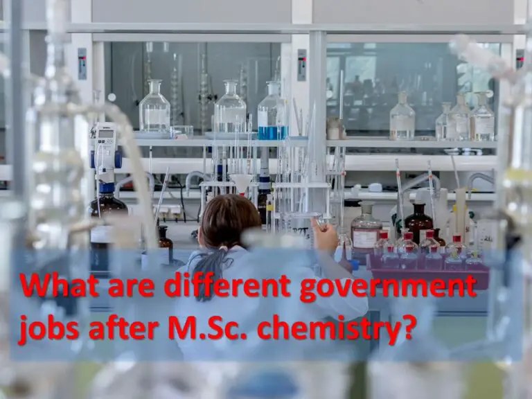 Government jobs after M.Sc. chemistry