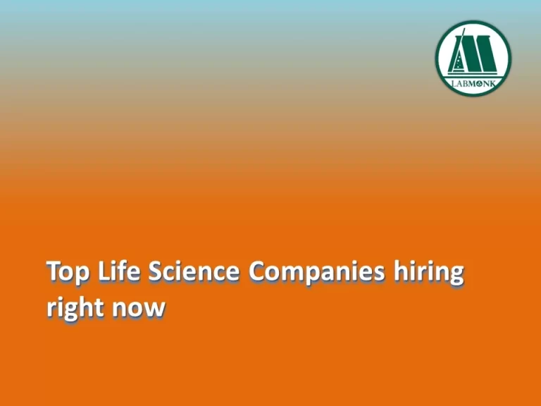 Top Life Science Companies hiring right now
