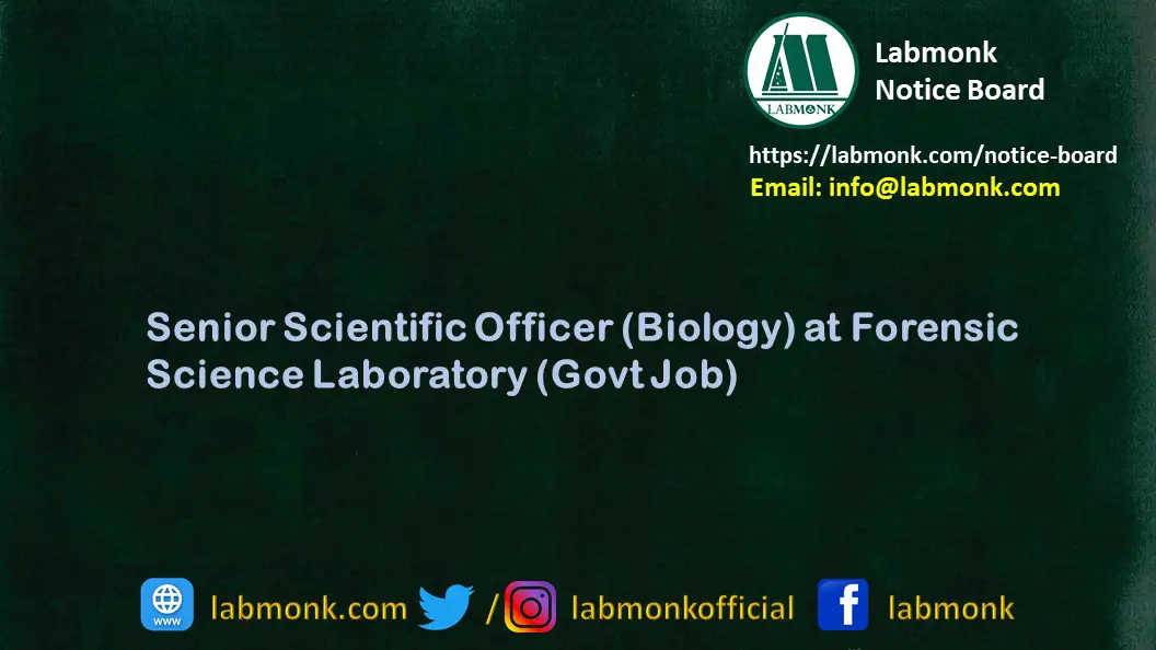 Govt jobs for biology students