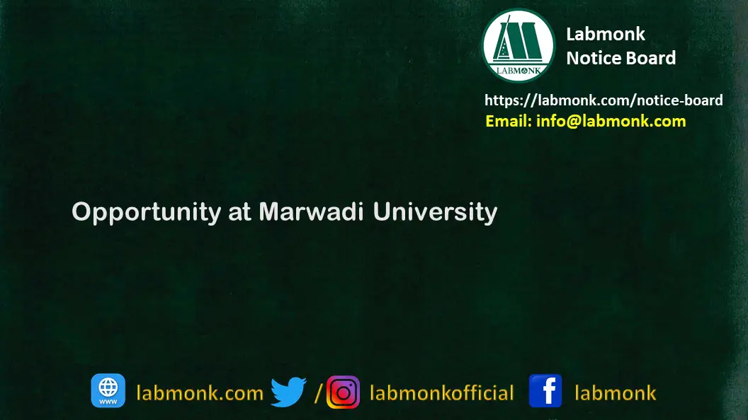 Opportunity at Marwadi University