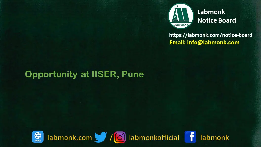 Opportunity at IISER Pune