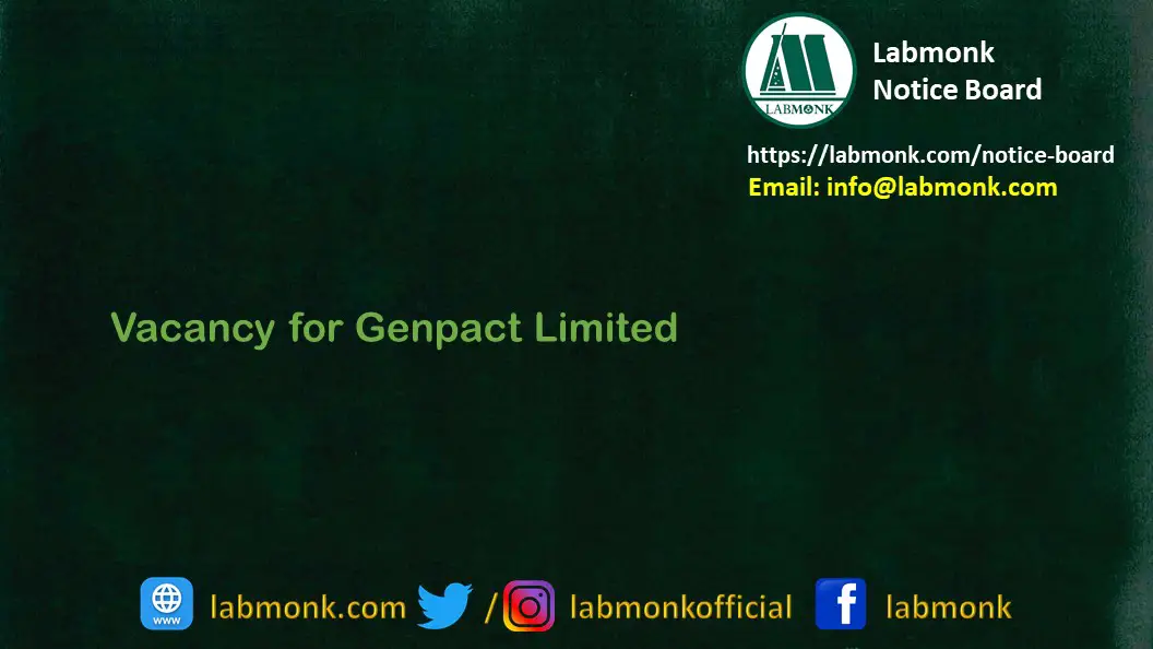 Vacancy for Genpact Limited