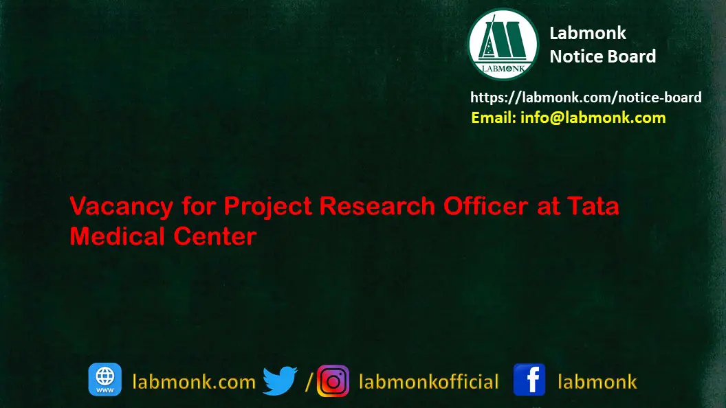 Vacancy for Project Research Officer at Tata Medical Center