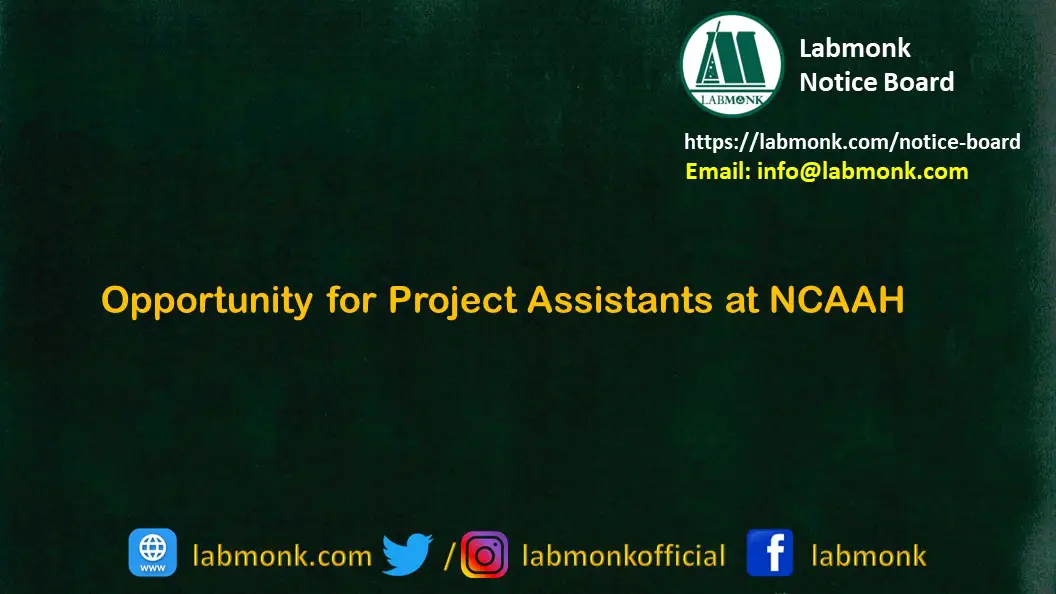 Opportunity for Project Assistants at NCAAH
