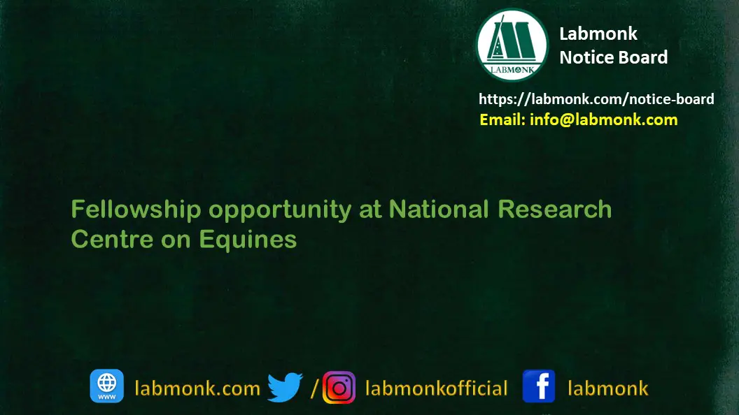 Fellowship opportunity at National Research Centre on Equines