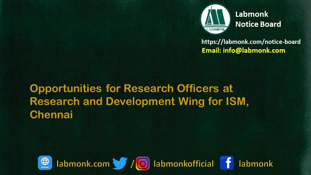 Opportunities for Research Officers