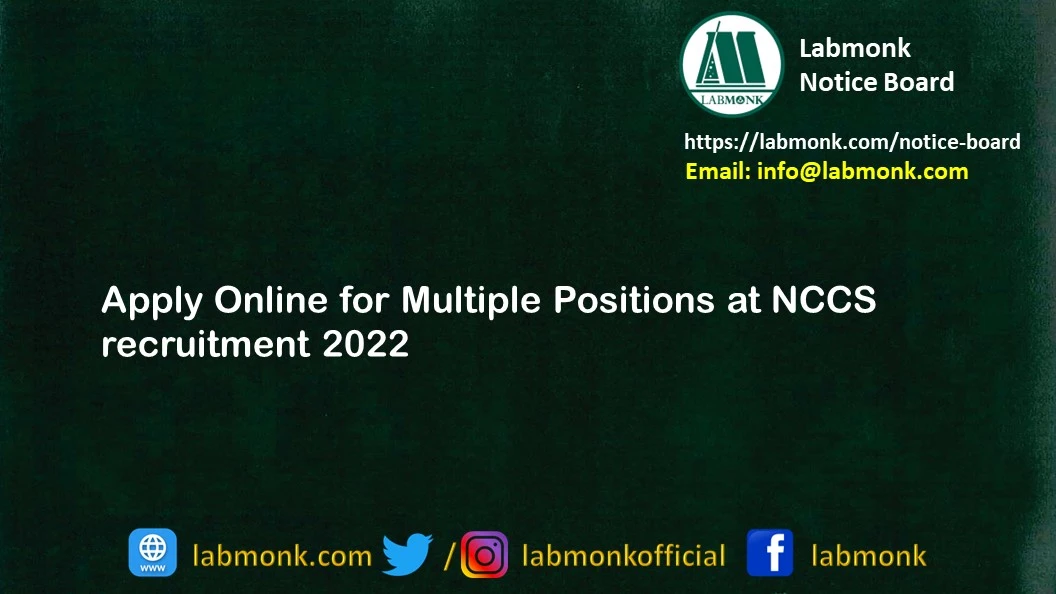 NCCS-recruitment-2022-Apply-Online-for-Multiple-Positions