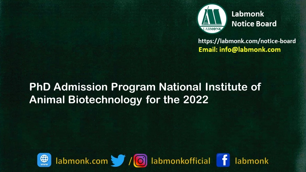 PhD Admission Program NIAB for the 2022