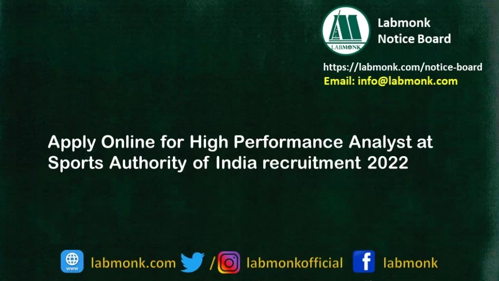 Apply Online for HPA at SAI Recruitment 2022