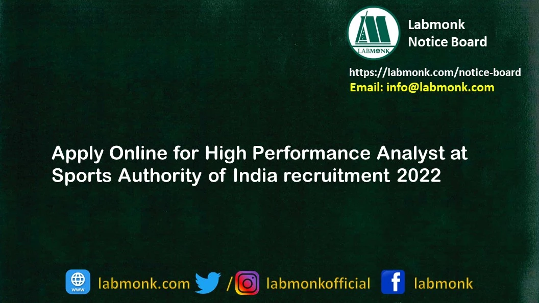 Apply Online for HPA at SAI Recruitment 2022