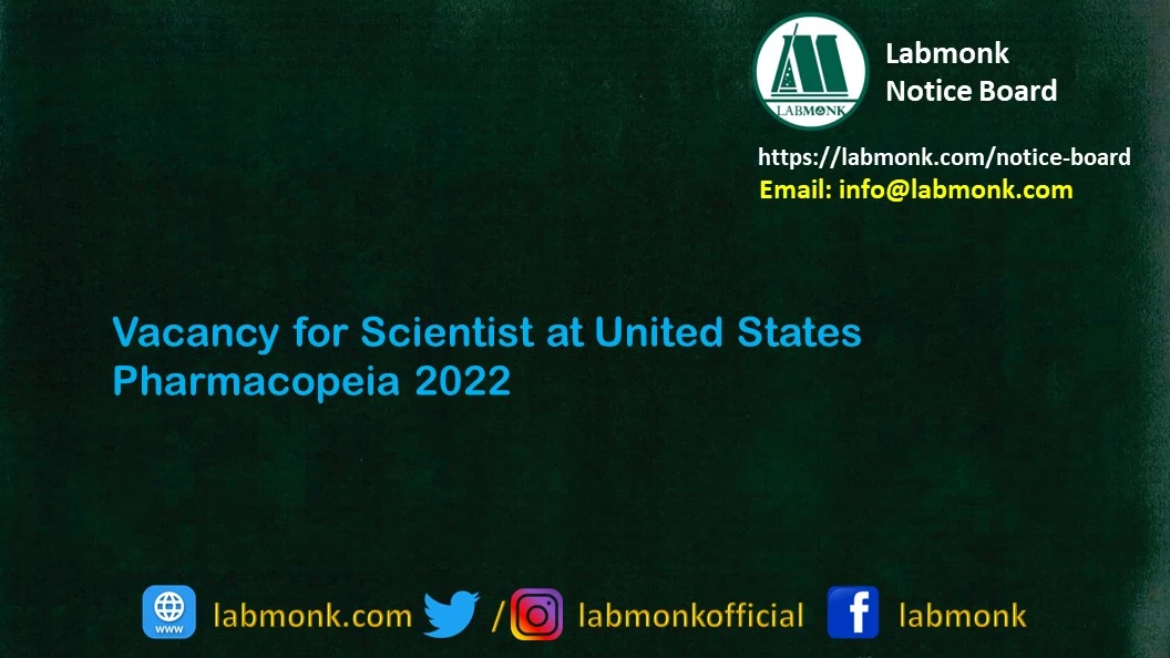 Vacancy for Scientist at USP 2022