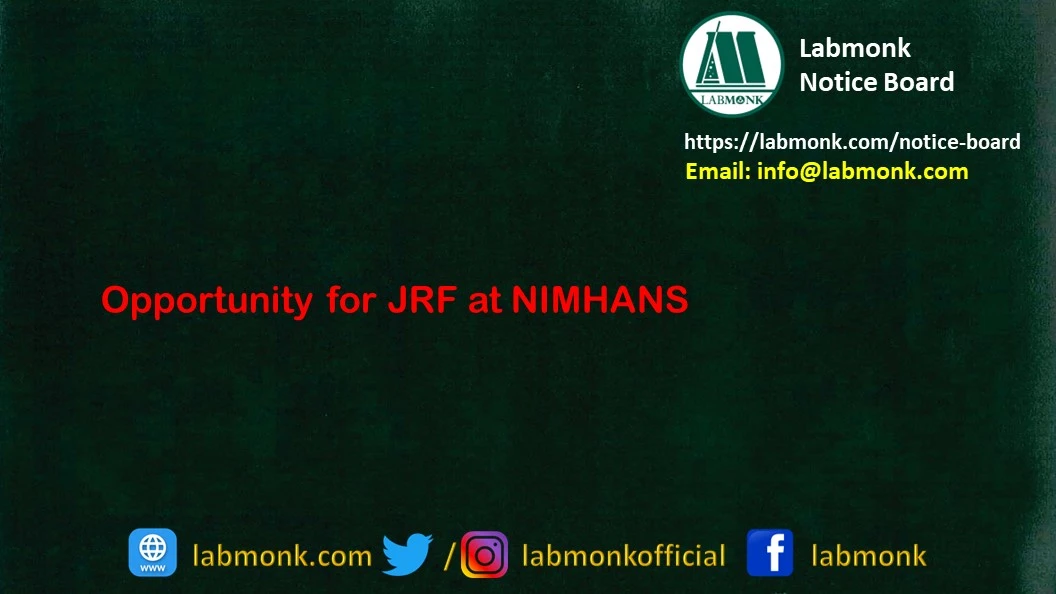 Opportunity for JRF at NIMHANS