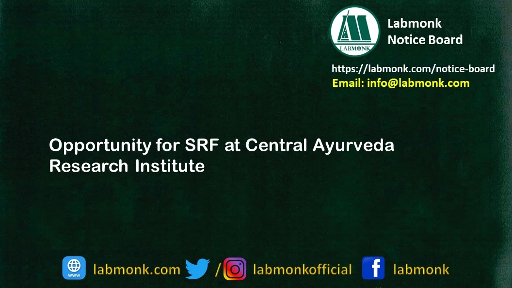 Opportunity for SRF at Central Ayurveda Research Institute