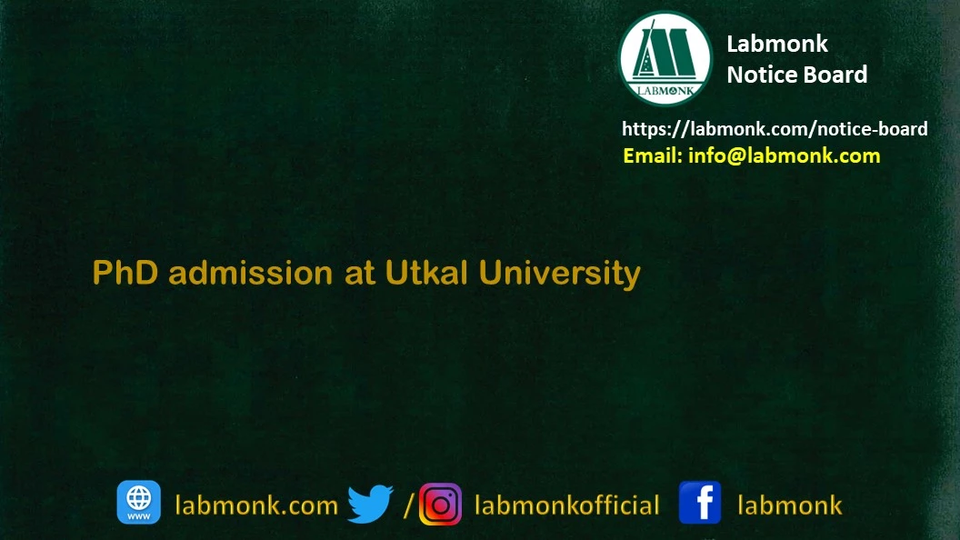 PhD admission at Utkal University 2022