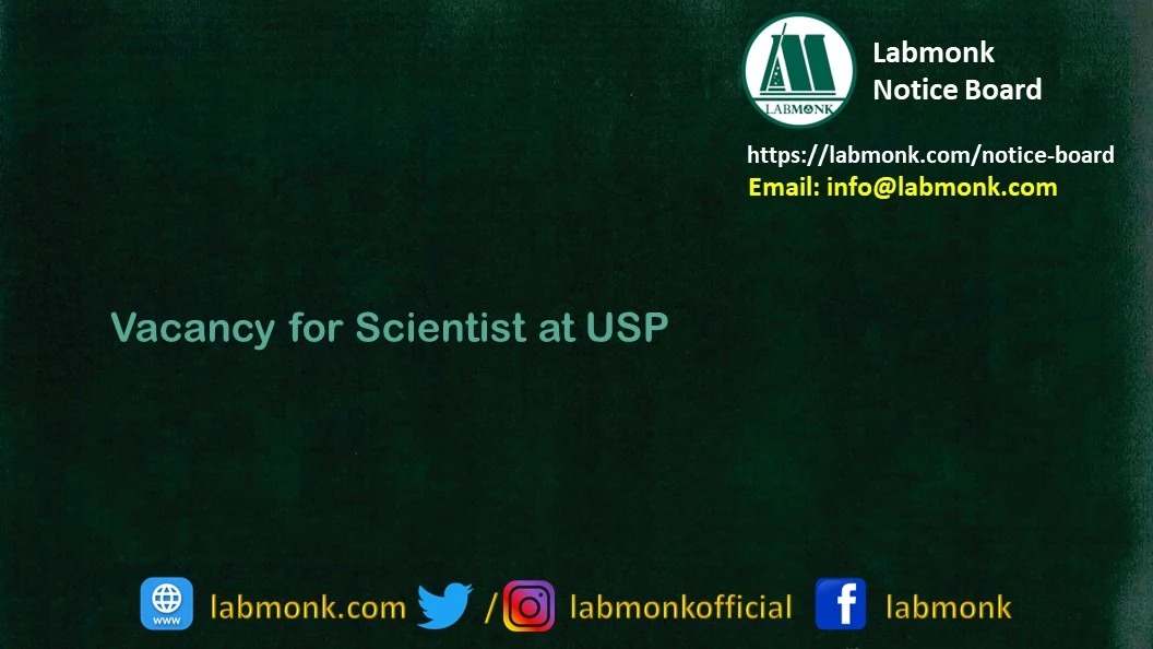 Vacancy for Scientist at USP