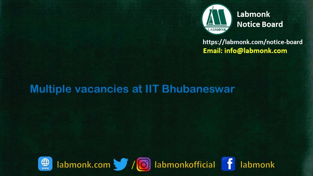 Multiple vacancies at IIT Bhubaneswar