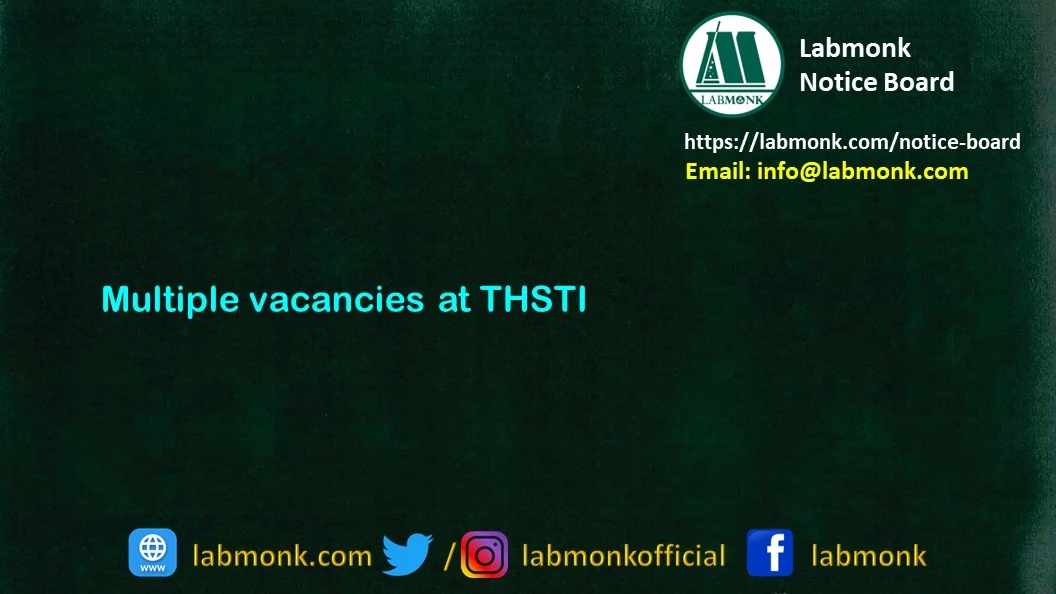Multiple vacancies at THSTI