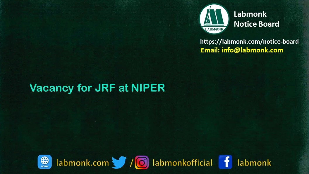 Vacancy for JRF at NIPER