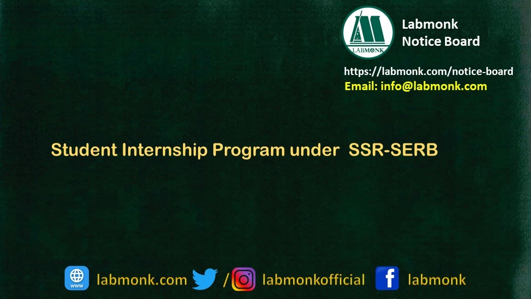 Student Internship Program under SSR-SERB