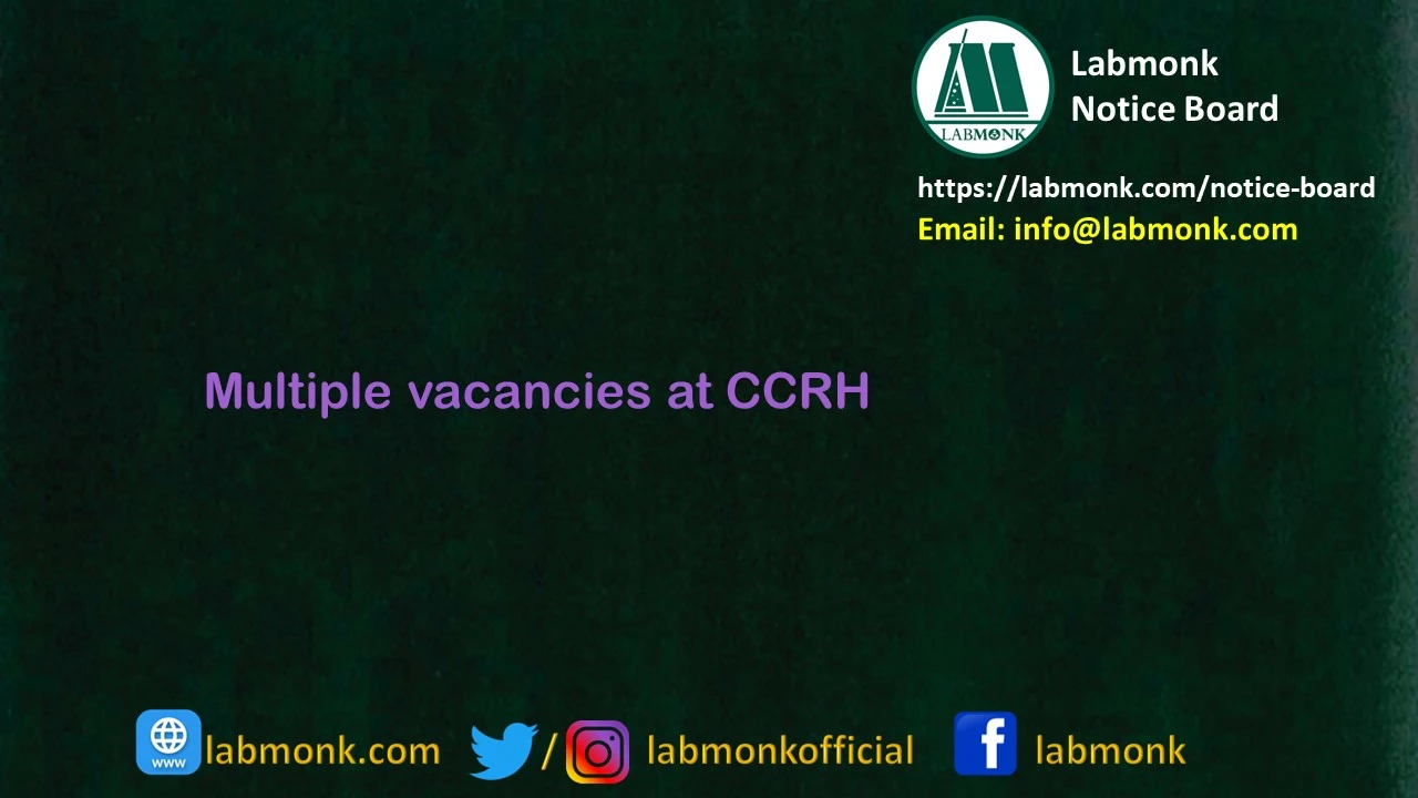 Multiple vacancies at CCRH