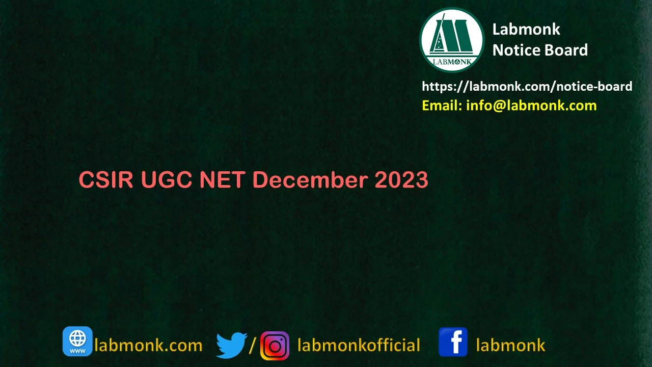CSIR UGC NET December 2023