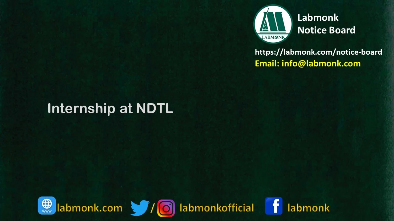 Opportunity for internship at NDTL 2023