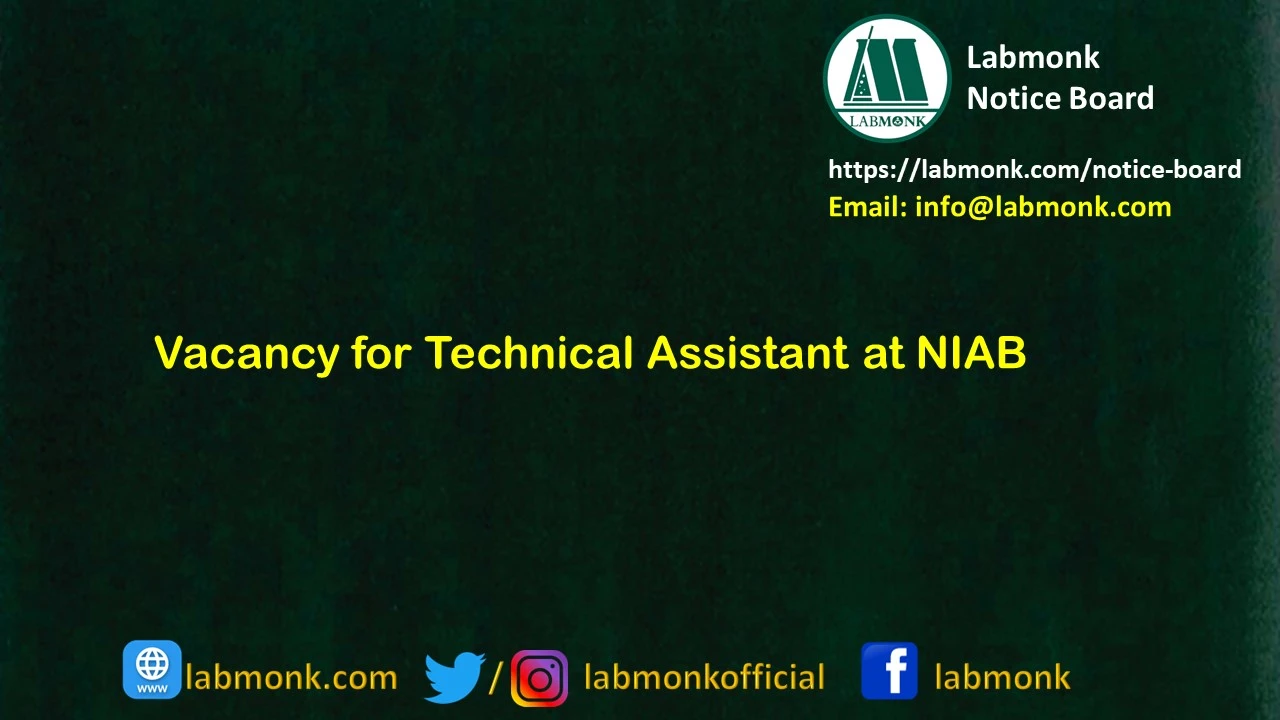 Vacancy for Technical Assistant at NIAB 2023