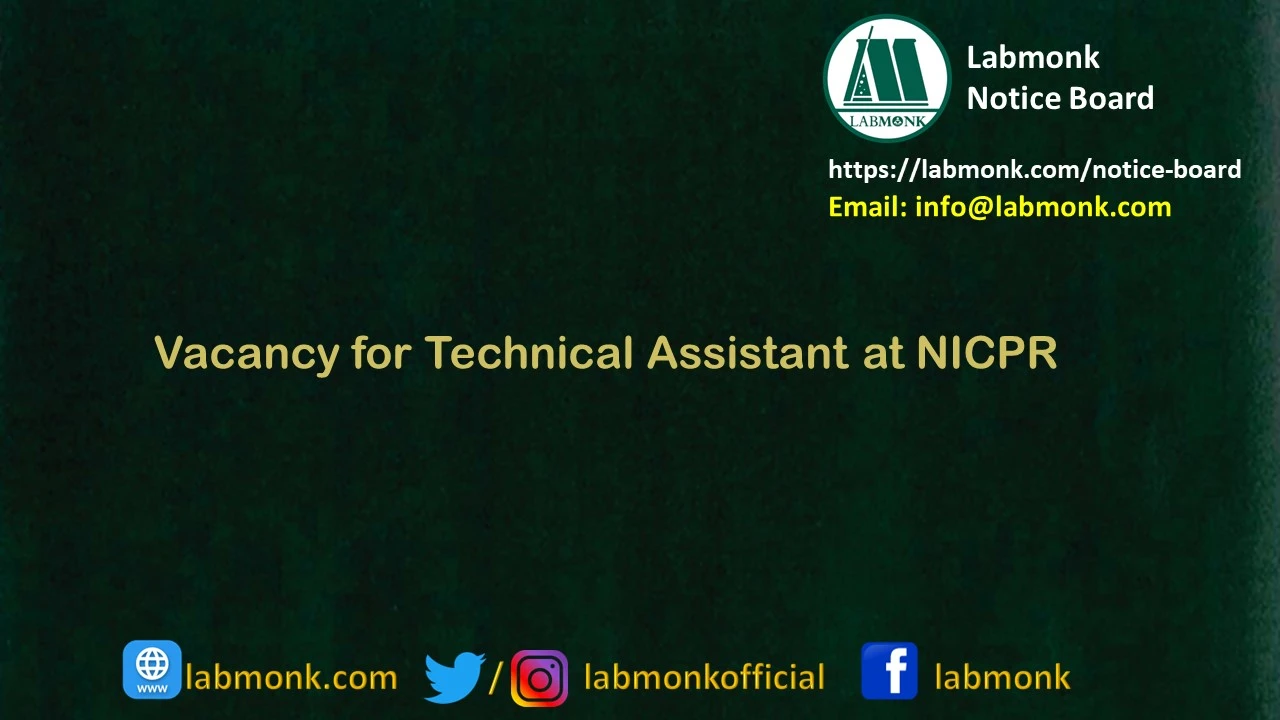 Vacancy for Technical Assistant at NICPR