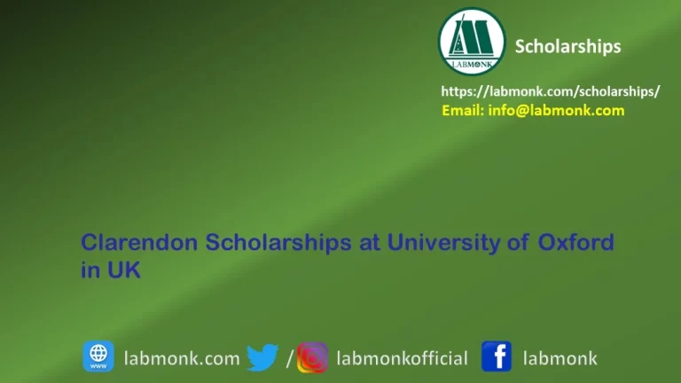 Clarendon Scholarships at University of Oxford in UK