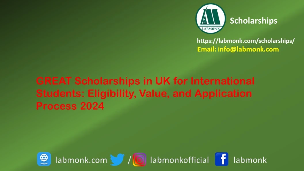 GREAT Scholarships in UK for International Students Eligibility, Value