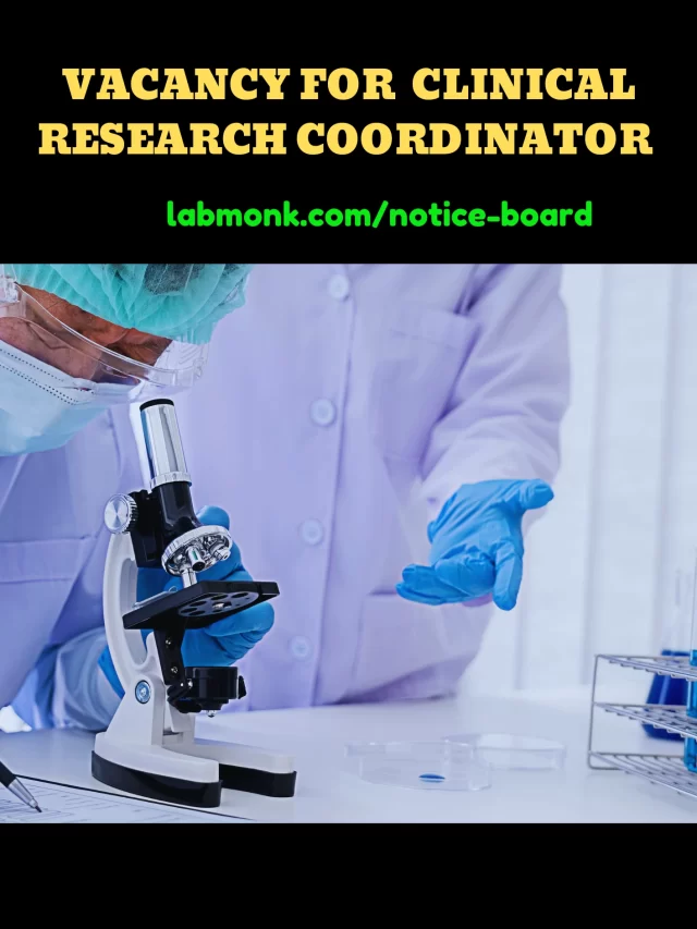 Vacancy for Clinical Research Coordinator