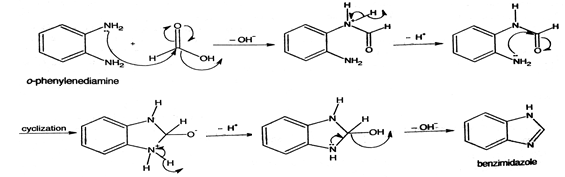 Synthesis of Benzimidazole from o-phenylenediamine